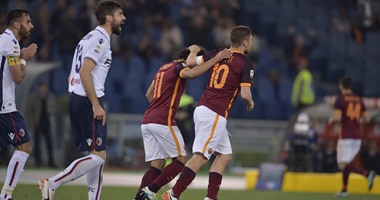 بالفيديو.. محمد صلاح يفك النحس التهديفى بهدف روما الأول أمام بولونيا