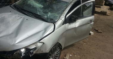 إصابة 2 فى انقلاب سيارة بمركز طهطا سوهاج