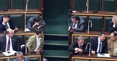 حديث جانبى بين سعد الجمال وأسامة هيكل.. ورئيس النواب يطالبهم بالتزام الهدوء