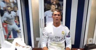 بالفيديو.. رونالدو عريس غرفة خلع ملابس ريال مدريد بعد مباراة فولفسبورج