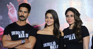بالصور.. شاهيد وكارينا كابور وعليا بهات فى حفل إطلاق برومو "Udta Punjab"