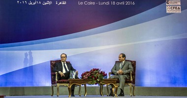 بالصور.. السيسى: الشركات الفرنسية لم تخرج من السوق المصرى بعد ثورة يناير   