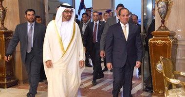بالصور.. موكب الرئيس السيسى وولى عهد أبو ظبى يغادر المطار عقب جلسة مباحثات