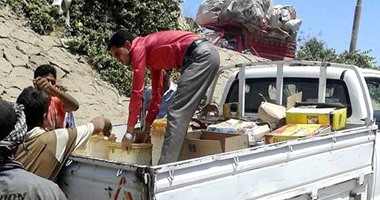 ضبط 8 سيارات تبيع مواد غذائية غير صالحة للاستهلاك الآدمى بالمطرية