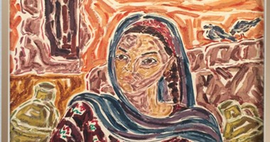 لوحة "فتاة ريفية لـ"إنجى حسن" تباع فى مزاد "سوثبى" بـ200 ألف جنيه