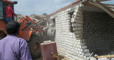 إزالة 47 حالة تعد على الأراضى الزراعية فى حملة مكبرة بمدينة الخانكة