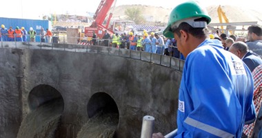 الرى: جارى انهاء المرحلة الثانية لسحارة سرابيوم أسفل قناه السويس الجديدة