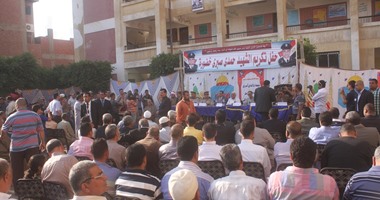 تأبين شهيد15مايو بمسقط رأسه بالمنوفية بحضور قيادات المحافظة ومديرية الأمن