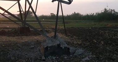 مجهولون يفجرون برج كهرباء بقرية أبشواى الملق بمحافظة الغربية