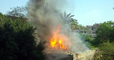 حريق بمخزن تابع لوزارة التعليم بجوار قصر الأمير طوسون