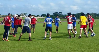 بالصور.. كواليس تدريبات يد الأهلى قبل مواجهة بطل الجابون