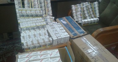 ضبط 9100 علبة سجائر وتبغ مهربة من ليبيا بسيوة