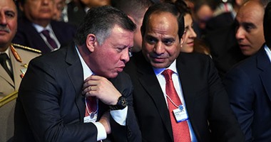 السيسى يحضر مأدبة غداء الملك عبد الله على هامش دافوس البحر الميت