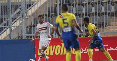 أحمد على يحرز الهدف الثانى للزمالك أمام الأسيوطى