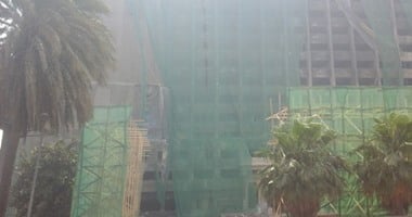 استمرار عمليات تجهيز مبنى الحزب الوطنى المنحل للهدم