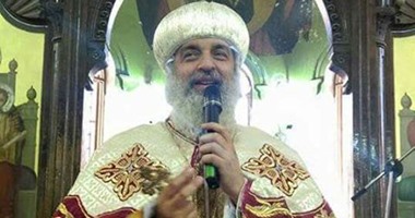  الانبا مقار يترأس قداس صوم العذراء بكنيسة الملاك شيراتون وسط حضور كثيف