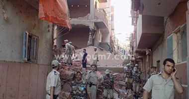 انهيار منزل من طابقين دون خسائر فى الأرواح بملوى