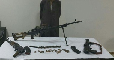 ضبط 4 بنادق آلية ورشاش جرينوف بنجع حمادى فى قنا
