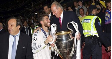 ملك إسبانيا السابق يحضر نهائى دورى أبطال أوروبا بين ريال مدريد ويوفنتوس