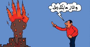 مصر تكتوى بنيران "غل" الإخوان.. فى كاريكاتير "اليوم السابع"