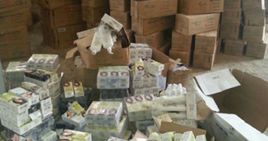  إعدام 1074 عبوة مستحضرات تجميل مجهولة المصدر فى السيدة زينب