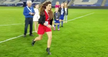 بالفيديو.. خطيبة فاردي تعطيه درس فى تنفيذ ركلات الجزاء