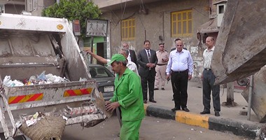 محافظ الغربية يتفقد رفع القمامة بشوارع طنطا