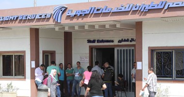 تمثال "سرقت" حامية توت عنخ أمون يستقبل السائحين بمطار القاهرة الدولى