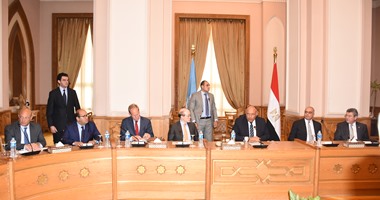 بالصور.. سامح شكرى يستقبل وفد مجلس الأمن بوزارة الخارجية