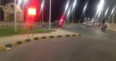 بالصور.. مرور بنى سويف: الانتهاء من أعمال المحاور الجديدة بميدان العبور