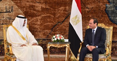 الرئيس يتلقى اتصالا من ولى عهد أبو ظبى لتقديم العزاء فى وفاة والد قرينته‎