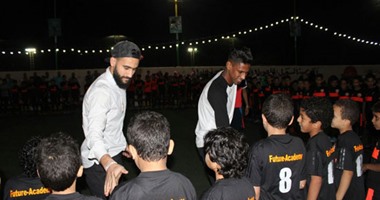 بالصور.. نجوم الدورى الممتاز فى افتتاح أكاديمية لاعب الزمالك بنبروه