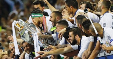 احتفالات نجوم ريال مدريد بعد التتويج بدورى الأبطال