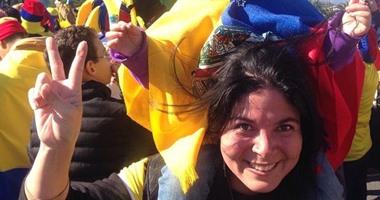 بالصور.. احتفالات كرنفالية لجماهير كولومبيا قبل مواجهة فنزويلا