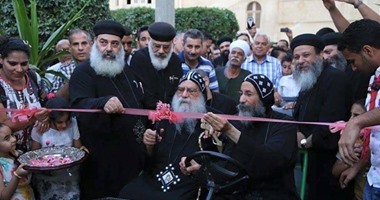 الأنبا باخوميوس يفتتح المرحلة الأولى بكنيسة مار جرجس بكوم حمادة