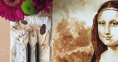بالصور.. لوحة الموناليزا بطعم القهوة اليونانى والإسبرسو