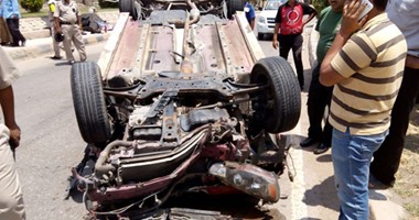 مصرع عامل وإصابة 3 بحادث انقلاب سيارة بالبحيرة