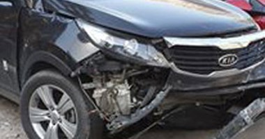 بالصور.. تلفيات سيارة مدافع الزمالك بعد حادث الدائرى