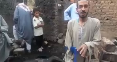 نفوق 5 حيوانات فى احتراق 4 منازل فى طما بسوهاج