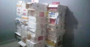 ضبط 6470 علبة سجائر مسرطنة بمحل بقالة فى الفيوم