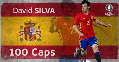 يورو 2016..سليفا يدخل نادى المائة مع إسبانيا