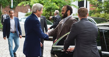 بالصور.. وزير الخارجية الأمريكى يستقبل ولى ولى العهد السعودى
