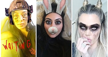 بالفيديو والصور.. إدمان الـ"Snapchat" يسيطر على عائلة "كاردشيان"