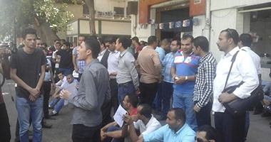 وقفة احتجاجية لحاملى الماجستير والدكتوراة أمام "الوزراء"  للمطالبة بالتعيين 