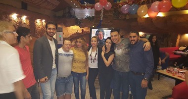 بالصور.. نجوم الفن والتليفزيون فى عيد ميلاد مازن السماحى بطل مصر فى السباحة