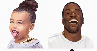 كيم كاردشيان تكشف عن تحديث لتطبيق Kimoji يضم إيموشنات لزوجها وابنتها