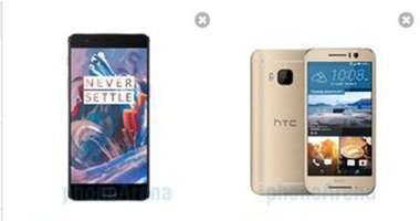 بالمواصفات.. اعرف أهم الفروق بين هاتفى OnePlus 3 وHTC One S9