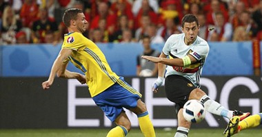 يورو 2016.. هازارد أفضل لاعب فى مواجهة بلجيكا والسويد
