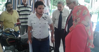 تكريم طلاب من ذوى الاحتياجات الخاصة بجامعة المنصورة