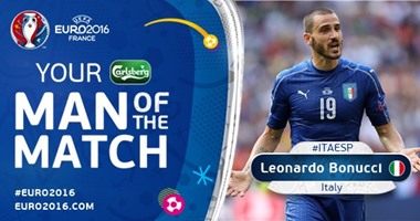 يورو2016.. بونوتشى أفضل لاعب فى مباراة إيطاليا وإسبانيا